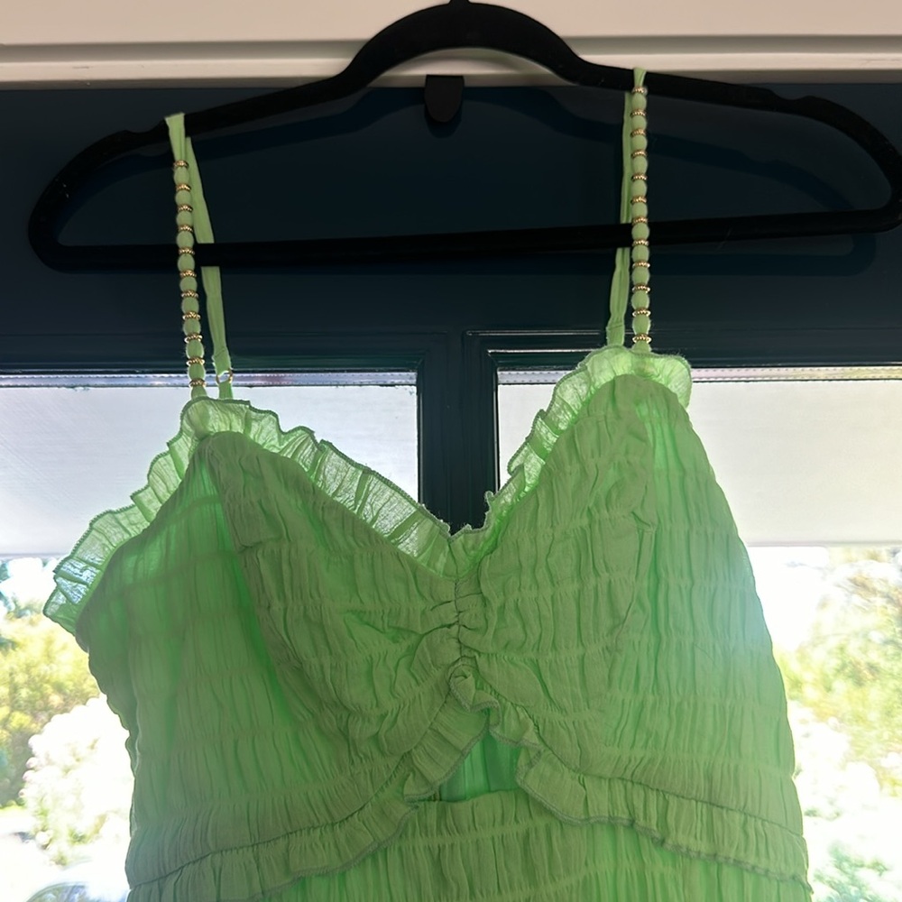 Solid Lora Mini Dress - Lime - Vix - image 3